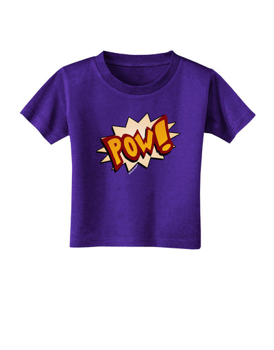 Onomatopoeia POW Toddler T-Shirt Dark-Toddler T-Shirt-TooLoud-Purple-2T-Davson Sales