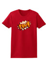 Onomatopoeia POW Womens Dark T-Shirt-TooLoud-Red-X-Small-Davson Sales