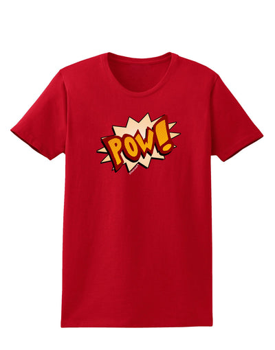 Onomatopoeia POW Womens Dark T-Shirt-TooLoud-Red-X-Small-Davson Sales