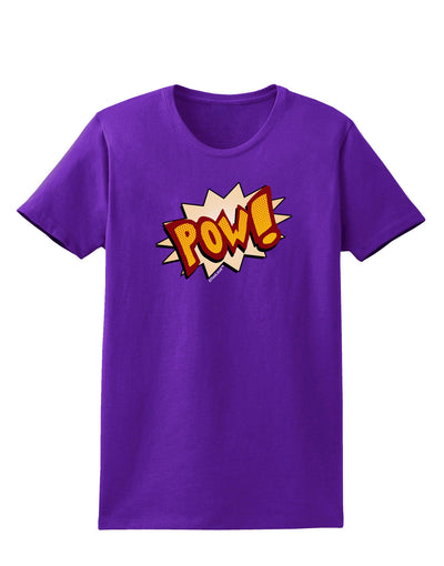 Onomatopoeia POW Womens Dark T-Shirt-TooLoud-Purple-X-Small-Davson Sales