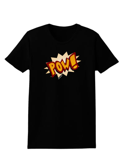 Onomatopoeia POW Womens Dark T-Shirt-TooLoud-Black-X-Small-Davson Sales