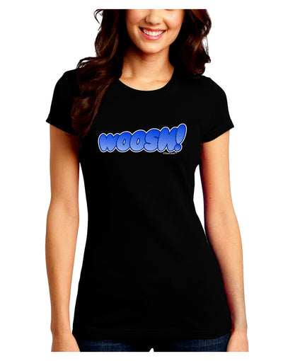 Onomatopoeia WOOSH Juniors Crew Dark T-Shirt-T-Shirts Juniors Tops-TooLoud-Black-Juniors Fitted Small-Davson Sales