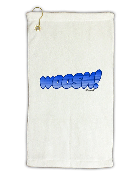 Onomatopoeia WOOSH Micro Terry Gromet Golf Towel 11"x19-Golf Towel-TooLoud-White-Davson Sales