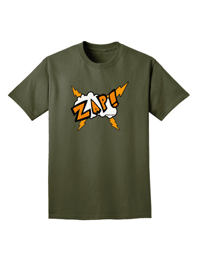 Onomatopoeia ZAP Adult Dark T-Shirt-Mens T-Shirt-TooLoud-Military-Green-Small-Davson Sales