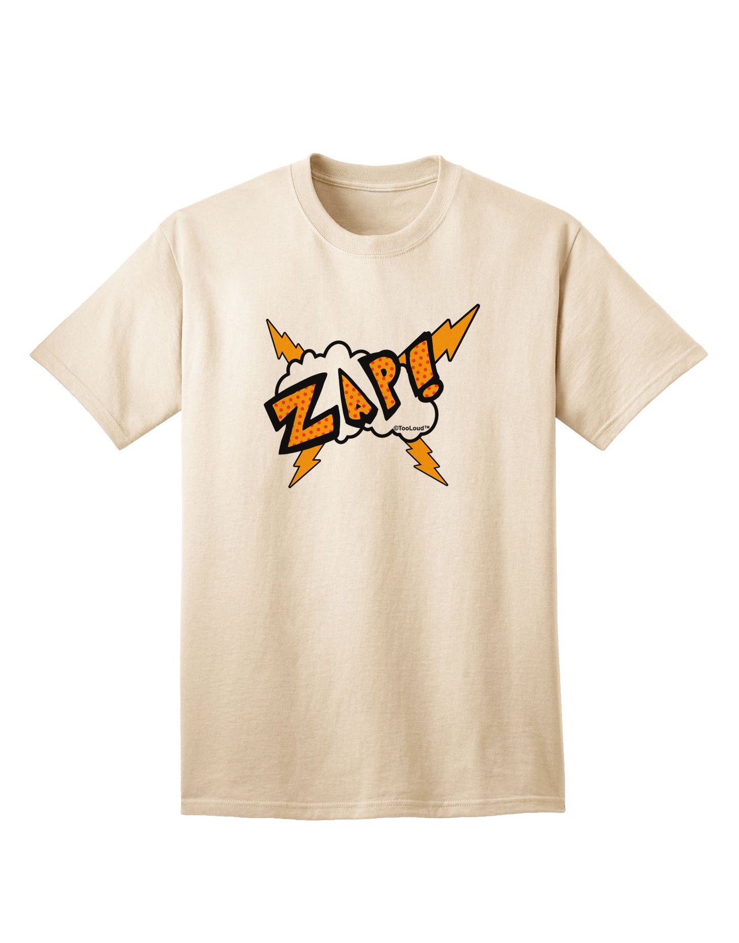 Onomatopoeia ZAP Adult T-Shirt-Mens T-Shirt-TooLoud-Natural-Small-Davson Sales
