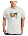 Onomatopoeia ZAP Adult V-Neck T-shirt-Mens V-Neck T-Shirt-TooLoud-White-Small-Davson Sales