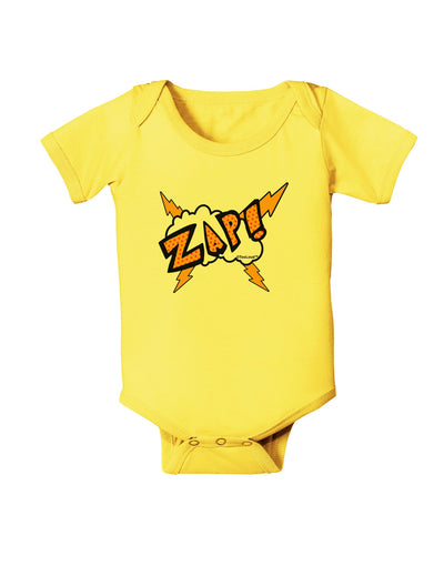 Onomatopoeia ZAP Baby Romper Bodysuit-Baby Romper-TooLoud-Yellow-06-Months-Davson Sales