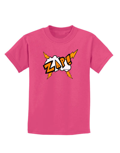 Onomatopoeia ZAP Childrens Dark T-Shirt-Childrens T-Shirt-TooLoud-Sangria-X-Small-Davson Sales