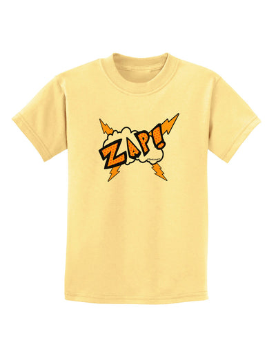 Onomatopoeia ZAP Childrens T-Shirt-Childrens T-Shirt-TooLoud-Daffodil-Yellow-X-Small-Davson Sales