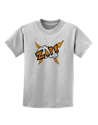 Onomatopoeia ZAP Childrens T-Shirt-Childrens T-Shirt-TooLoud-AshGray-X-Small-Davson Sales