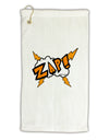 Onomatopoeia ZAP Micro Terry Gromet Golf Towel 11&#x22;x19-Golf Towel-TooLoud-White-Davson Sales