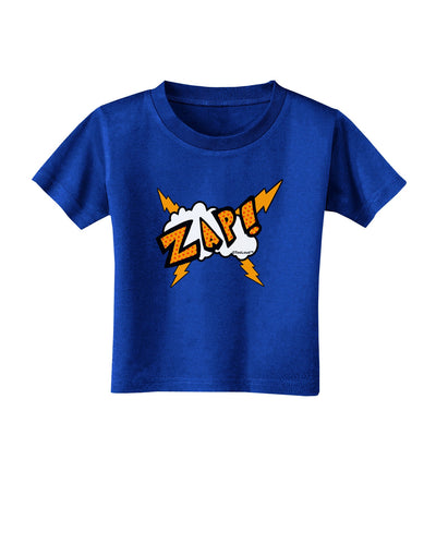 Onomatopoeia ZAP Toddler T-Shirt Dark-Toddler T-Shirt-TooLoud-Royal-Blue-2T-Davson Sales