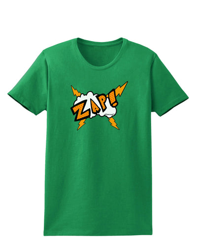 Onomatopoeia ZAP Womens Dark T-Shirt-TooLoud-Kelly-Green-X-Small-Davson Sales