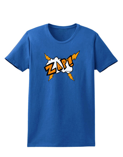 Onomatopoeia ZAP Womens Dark T-Shirt-TooLoud-Royal-Blue-X-Small-Davson Sales