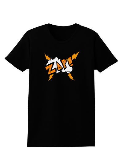 Onomatopoeia ZAP Womens Dark T-Shirt-TooLoud-Black-X-Small-Davson Sales