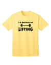 Optimal Comfort 'I'd Rather Be Lifting' Adult T-Shirt - Perfect for Fitness Enthusiasts-Mens T-shirts-TooLoud-Yellow-Small-Davson Sales