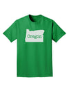 Oregon - United States Shape Adult Dark T-Shirt by TooLoud-Mens T-Shirt-TooLoud-Kelly-Green-Small-Davson Sales