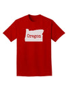 Oregon - United States Shape Adult Dark T-Shirt by TooLoud-Mens T-Shirt-TooLoud-Red-Small-Davson Sales