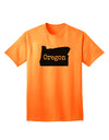 Oregon - United States Shape Adult T-Shirt by TooLoud: A Stylish Representation of Oregon's Unique Identity-Mens T-shirts-TooLoud-Neon-Orange-Small-Davson Sales