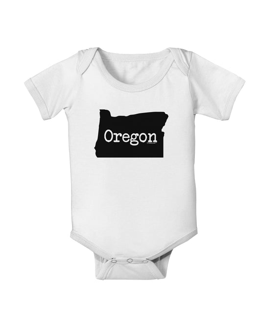 Oregon - United States Shape Baby Romper Bodysuit by TooLoud-Baby Romper-TooLoud-White-06-Months-Davson Sales