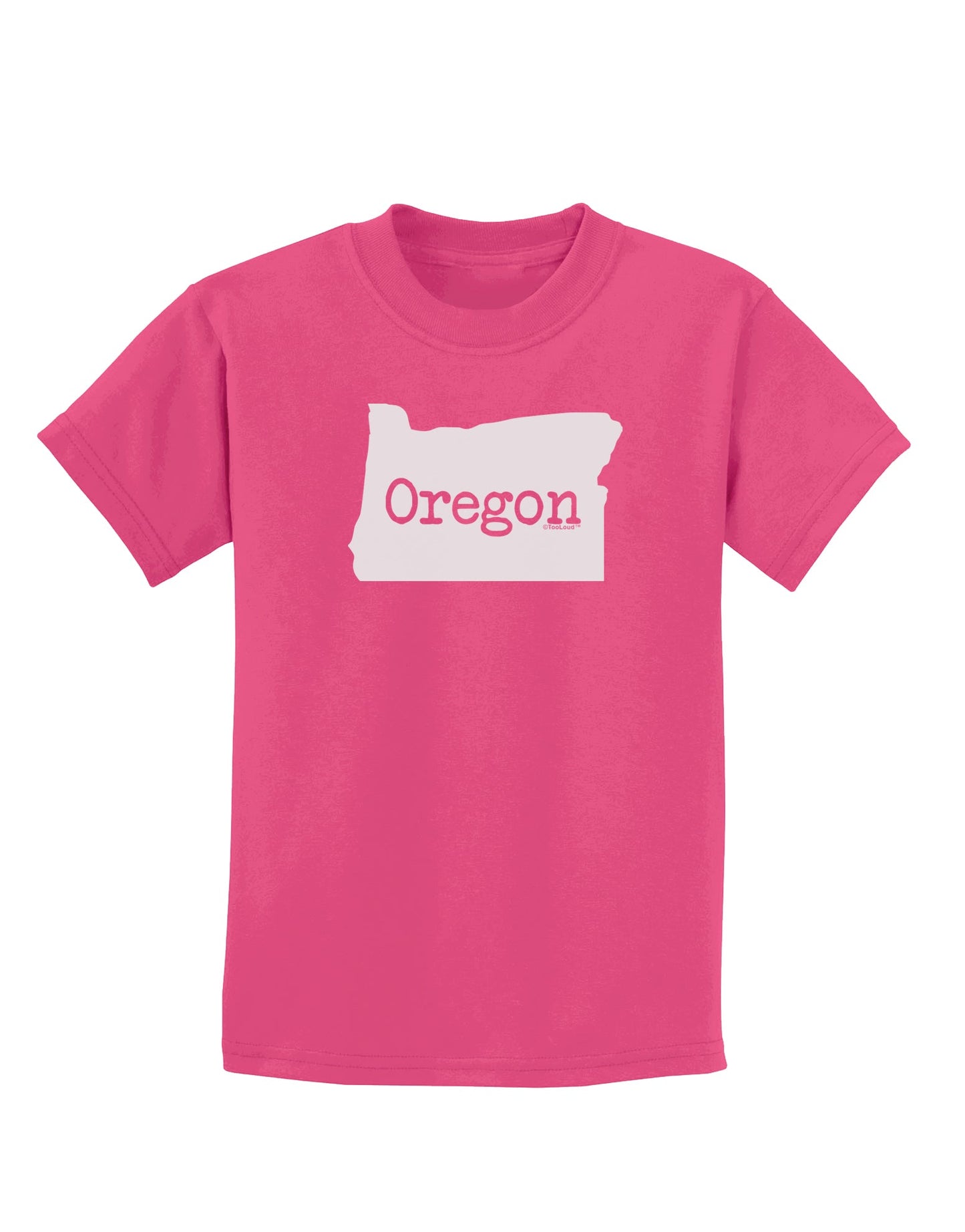 Oregon - United States Shape Childrens Dark T-Shirt by TooLoud-Childrens T-Shirt-TooLoud-Sangria-X-Small-Davson Sales