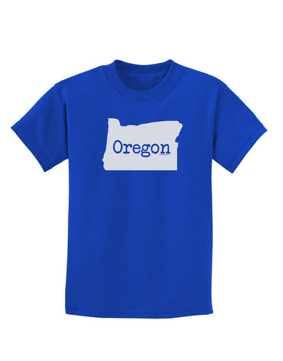 Oregon - United States Shape Childrens Dark T-Shirt by TooLoud-Childrens T-Shirt-TooLoud-Royal-Blue-X-Small-Davson Sales
