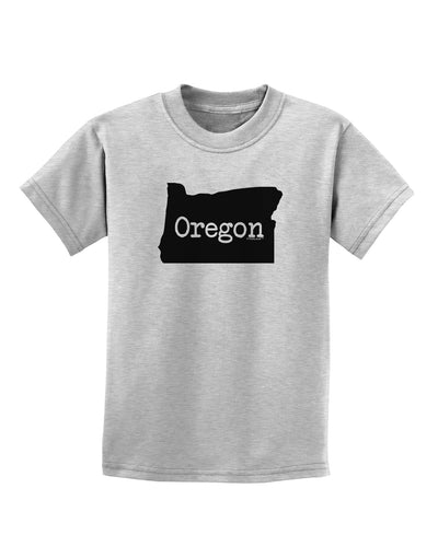 Oregon - United States Shape Childrens T-Shirt by TooLoud-Childrens T-Shirt-TooLoud-AshGray-X-Small-Davson Sales