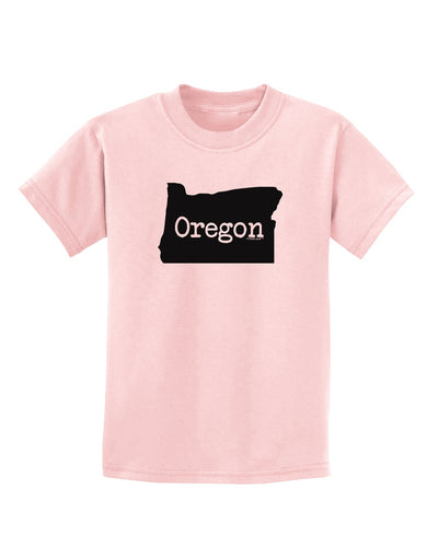Oregon - United States Shape Childrens T-Shirt by TooLoud-Childrens T-Shirt-TooLoud-PalePink-X-Small-Davson Sales