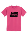 Oregon - United States Shape Childrens T-Shirt by TooLoud-Childrens T-Shirt-TooLoud-Sangria-X-Small-Davson Sales