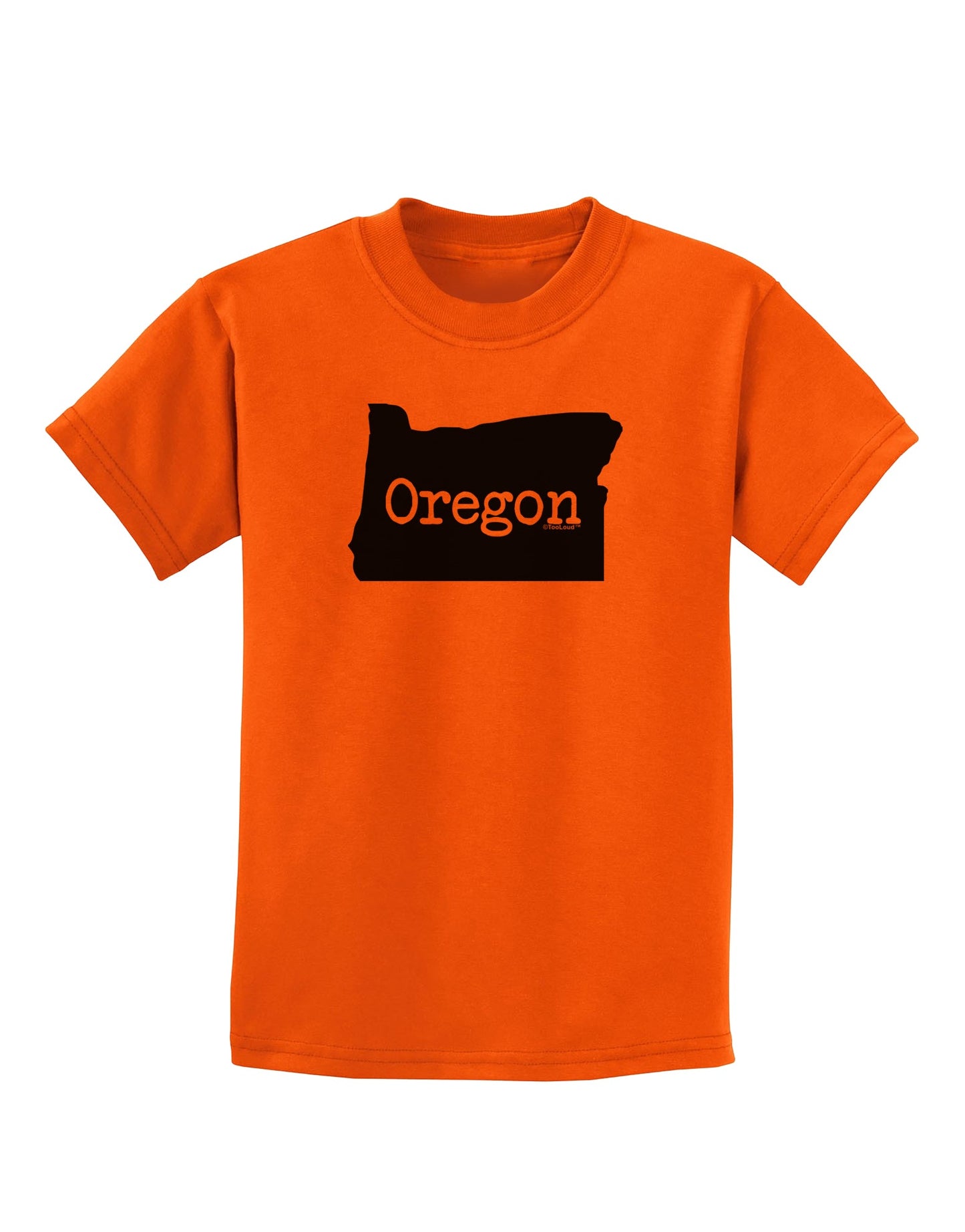 Oregon - United States Shape Childrens T-Shirt by TooLoud-Childrens T-Shirt-TooLoud-Orange-X-Small-Davson Sales