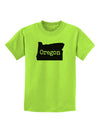 Oregon - United States Shape Childrens T-Shirt by TooLoud-Childrens T-Shirt-TooLoud-Lime-Green-X-Small-Davson Sales