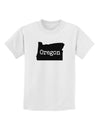 Oregon - United States Shape Childrens T-Shirt by TooLoud-Childrens T-Shirt-TooLoud-White-X-Small-Davson Sales