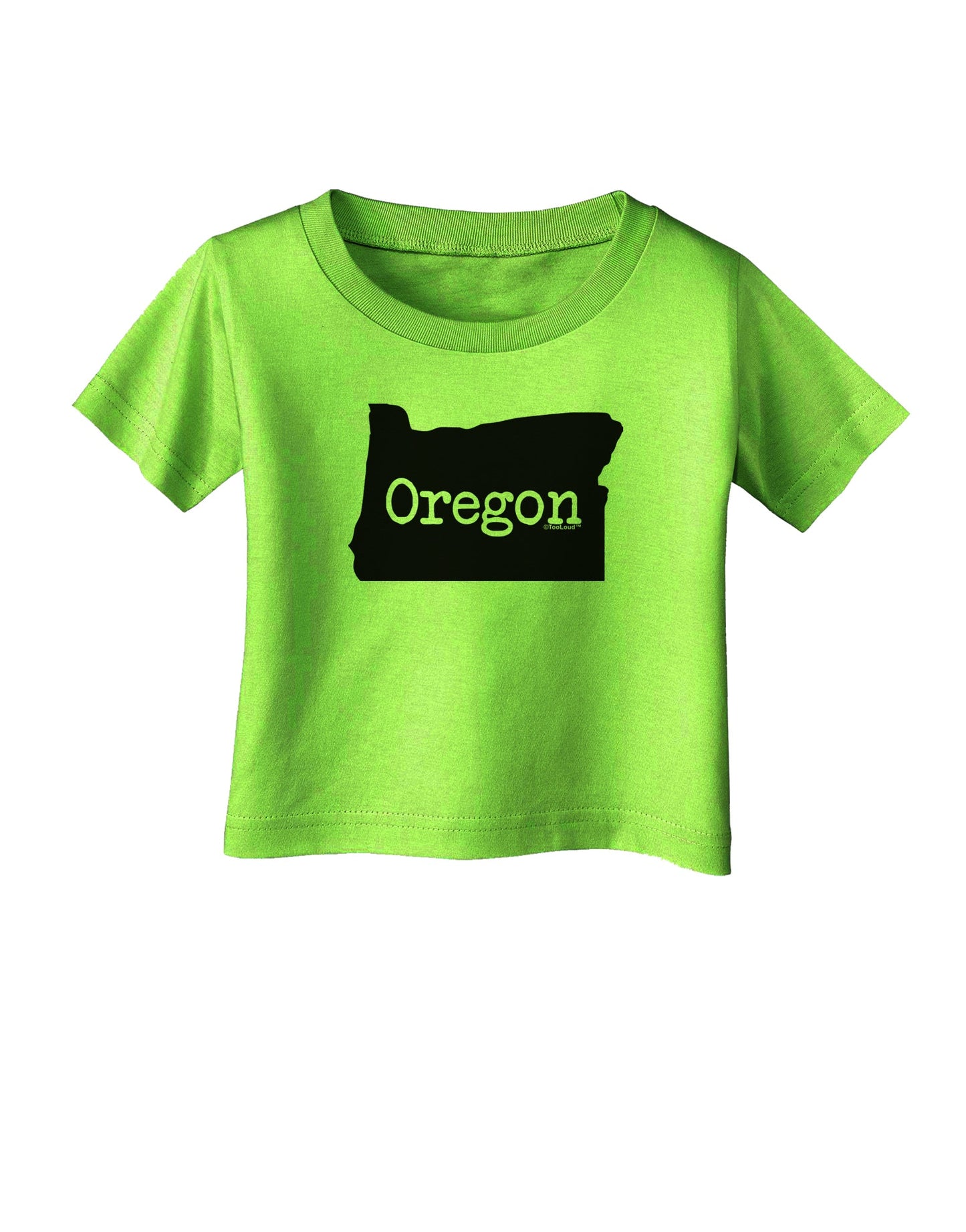 Oregon - United States Shape Infant T-Shirt by TooLoud-Infant T-Shirt-TooLoud-Lime-Green-06-Months-Davson Sales