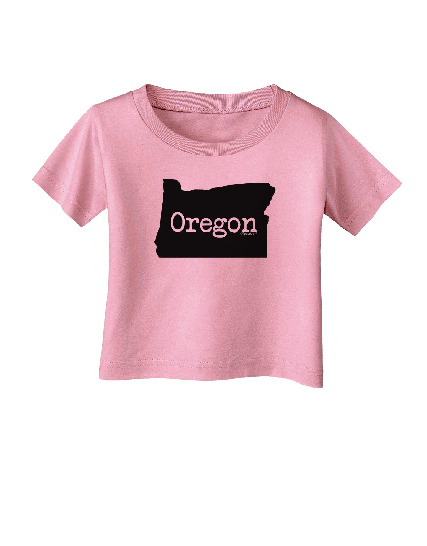 Oregon - United States Shape Infant T-Shirt by TooLoud-Infant T-Shirt-TooLoud-Candy-Pink-06-Months-Davson Sales