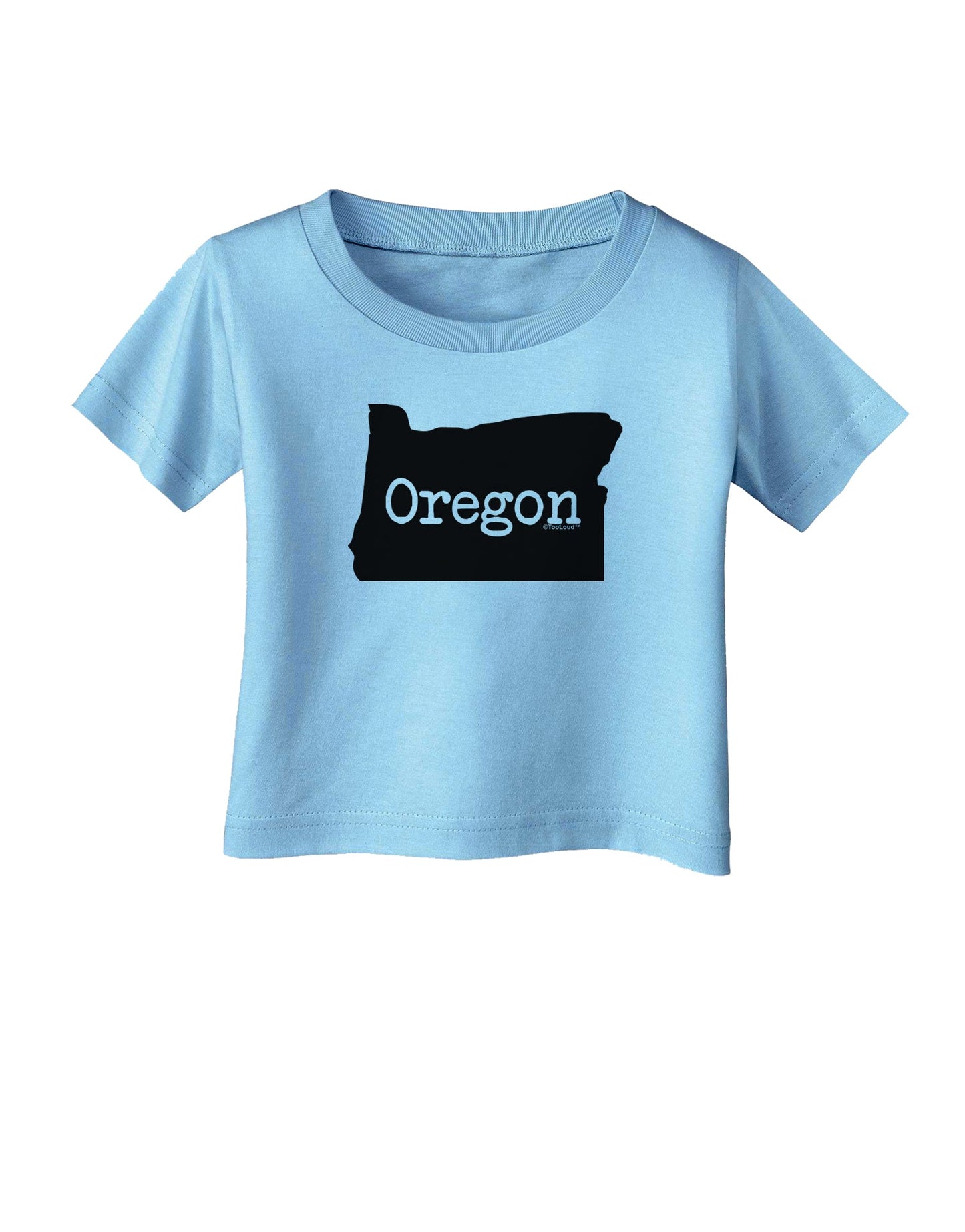 Oregon - United States Shape Infant T-Shirt by TooLoud-Infant T-Shirt-TooLoud-Aquatic-Blue-06-Months-Davson Sales