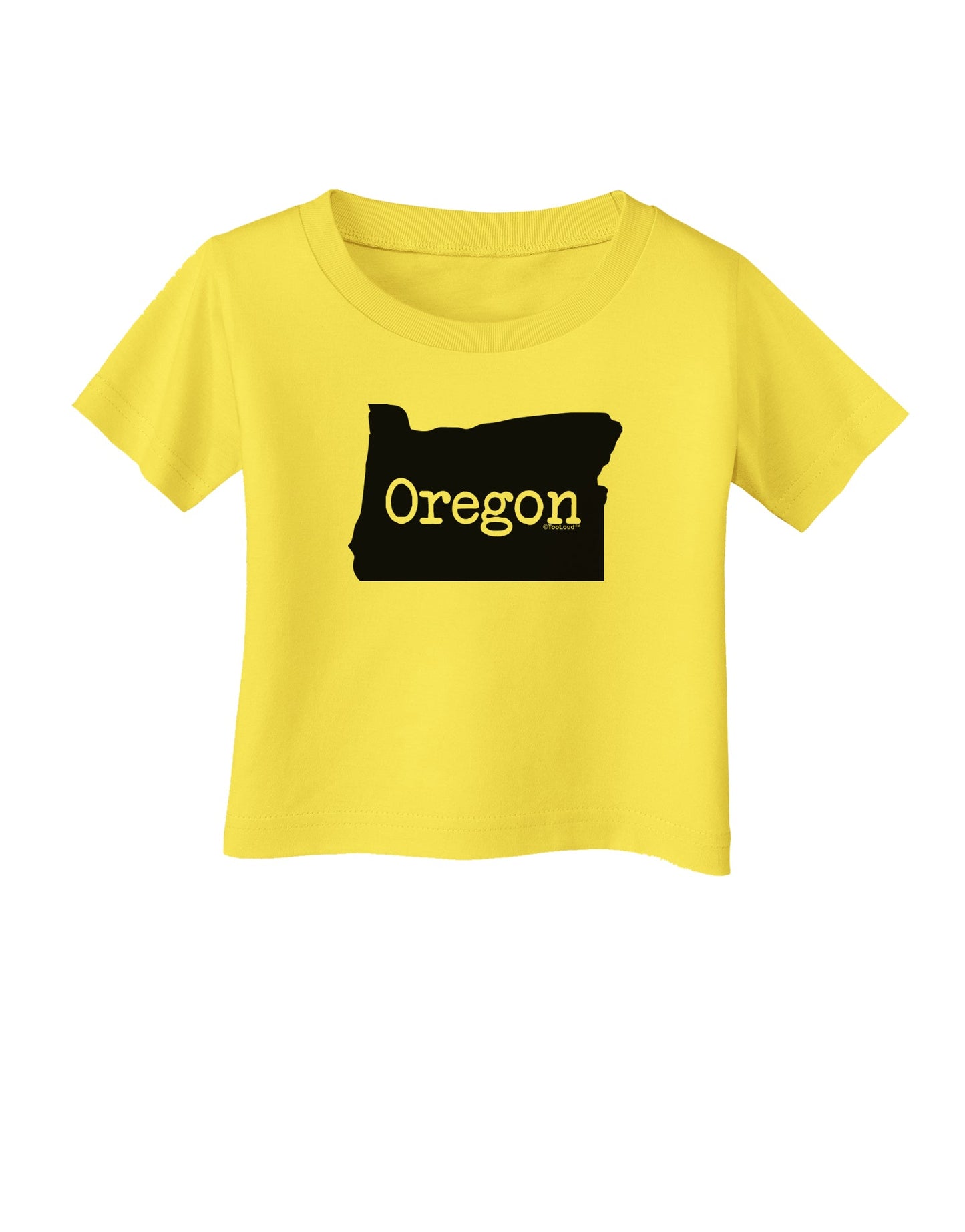 Oregon - United States Shape Infant T-Shirt by TooLoud-Infant T-Shirt-TooLoud-Yellow-06-Months-Davson Sales
