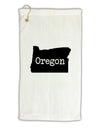 Oregon - United States Shape Micro Terry Gromet Golf Towel 16 x 25 inch by TooLoud-Golf Towel-TooLoud-White-Davson Sales