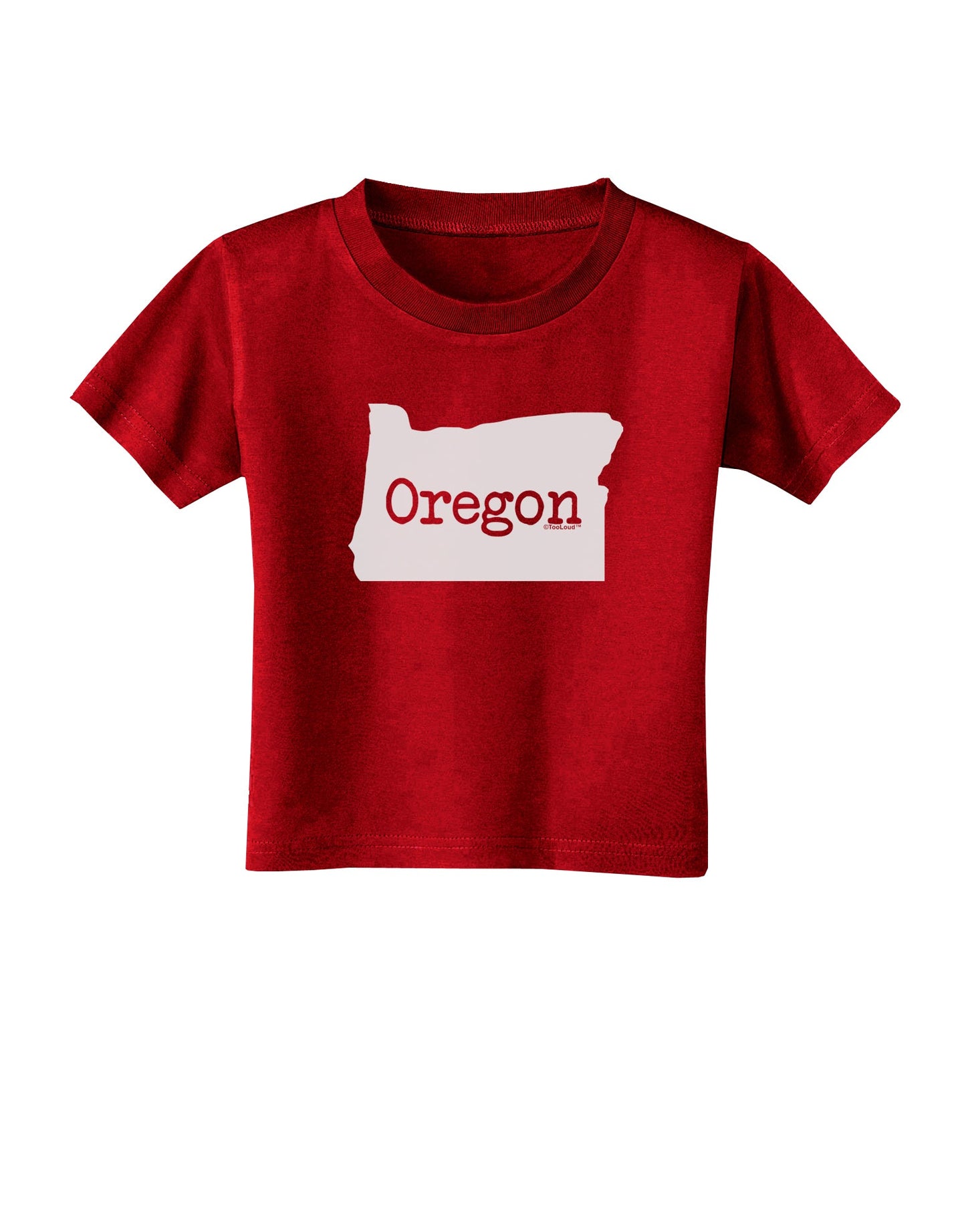 Oregon - United States Shape Toddler T-Shirt Dark by TooLoud-Toddler T-Shirt-TooLoud-Red-2T-Davson Sales