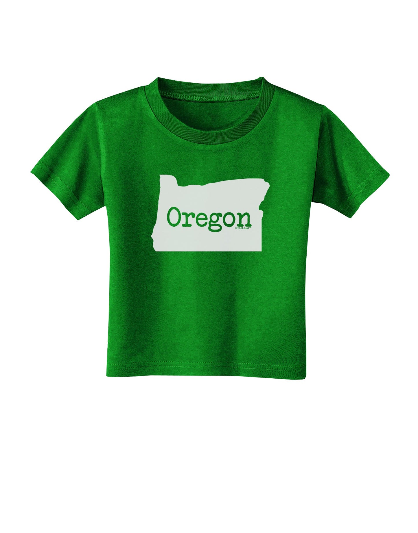 Oregon - United States Shape Toddler T-Shirt Dark by TooLoud-Toddler T-Shirt-TooLoud-Clover-Green-2T-Davson Sales