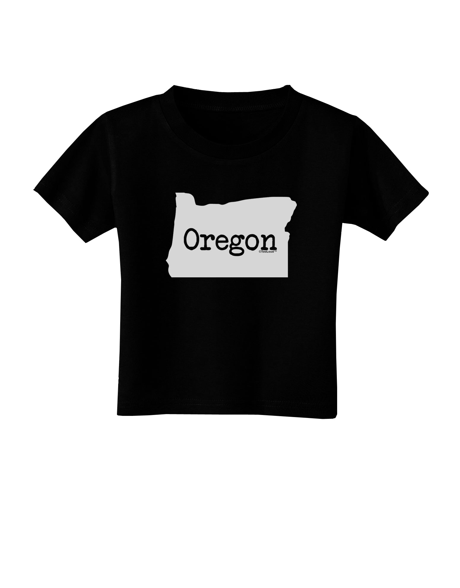 Oregon - United States Shape Toddler T-Shirt Dark by TooLoud-Toddler T-Shirt-TooLoud-Black-2T-Davson Sales
