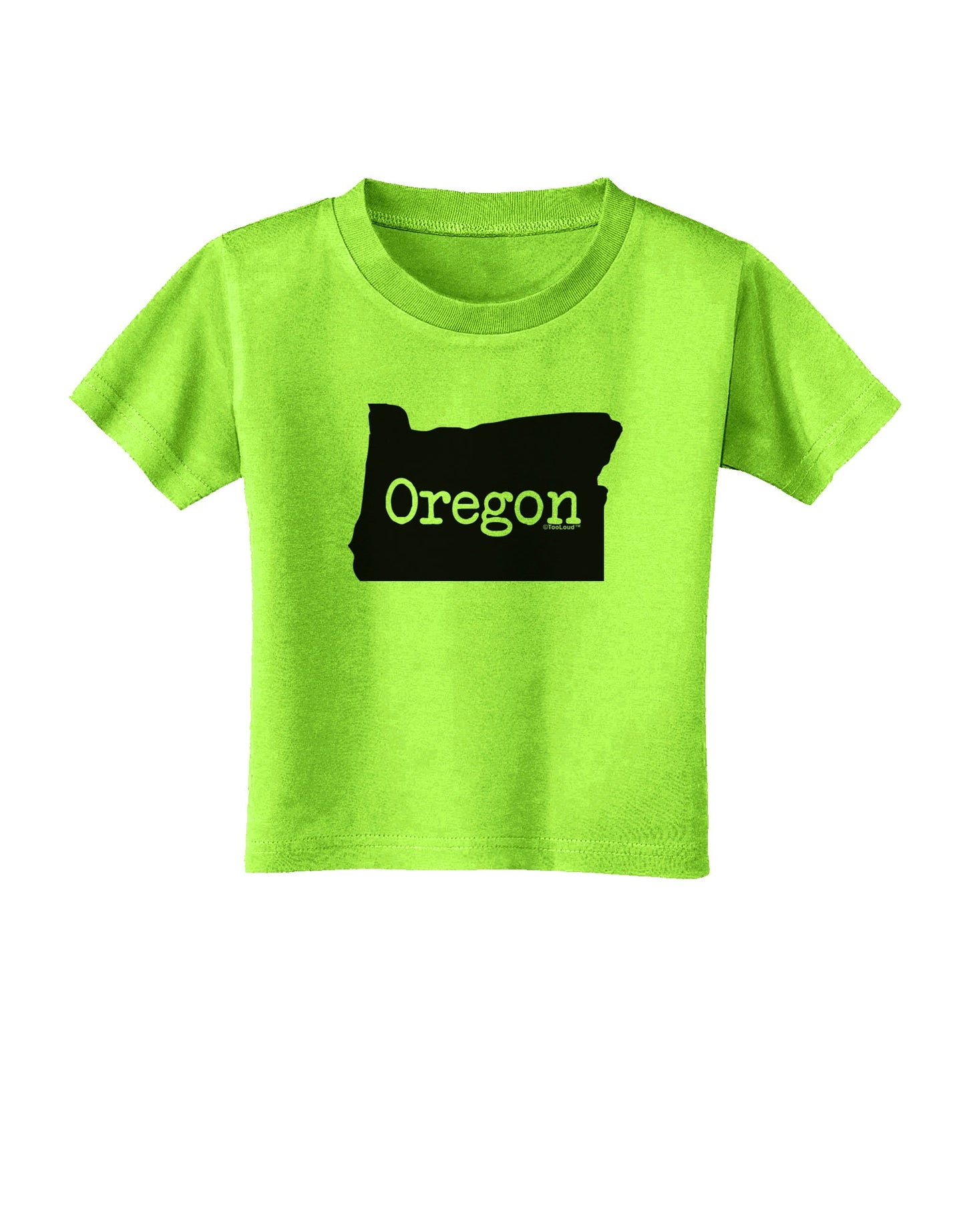 Oregon - United States Shape Toddler T-Shirt by TooLoud-Toddler T-Shirt-TooLoud-Lime-Green-2T-Davson Sales