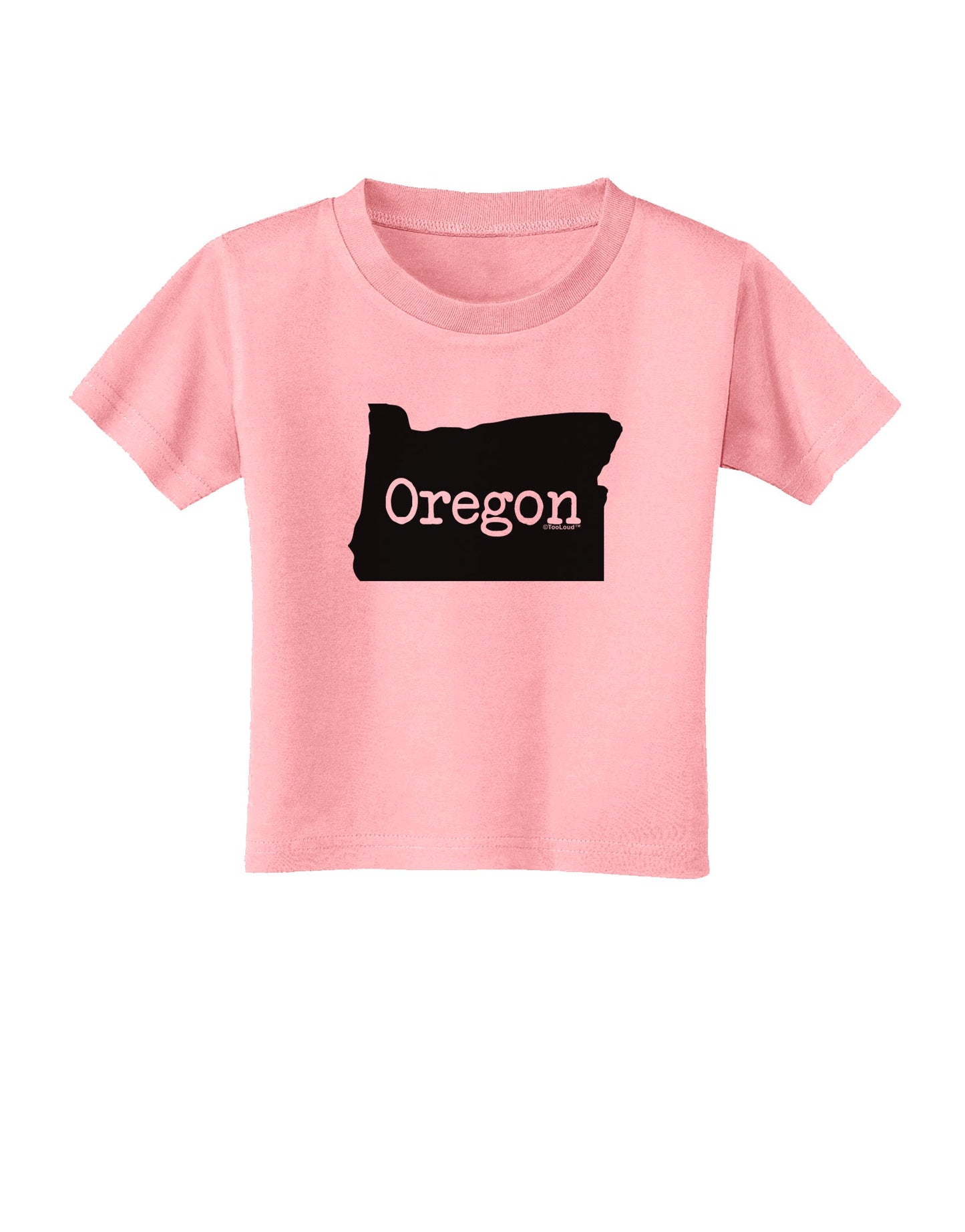Oregon - United States Shape Toddler T-Shirt by TooLoud-Toddler T-Shirt-TooLoud-Candy-Pink-2T-Davson Sales
