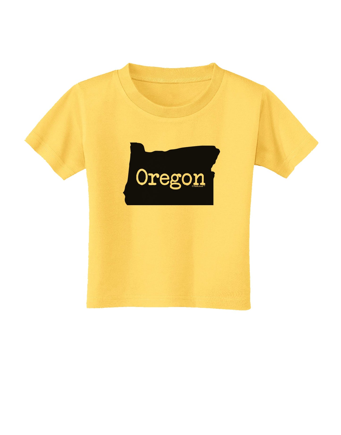 Oregon - United States Shape Toddler T-Shirt by TooLoud-Toddler T-Shirt-TooLoud-Yellow-2T-Davson Sales