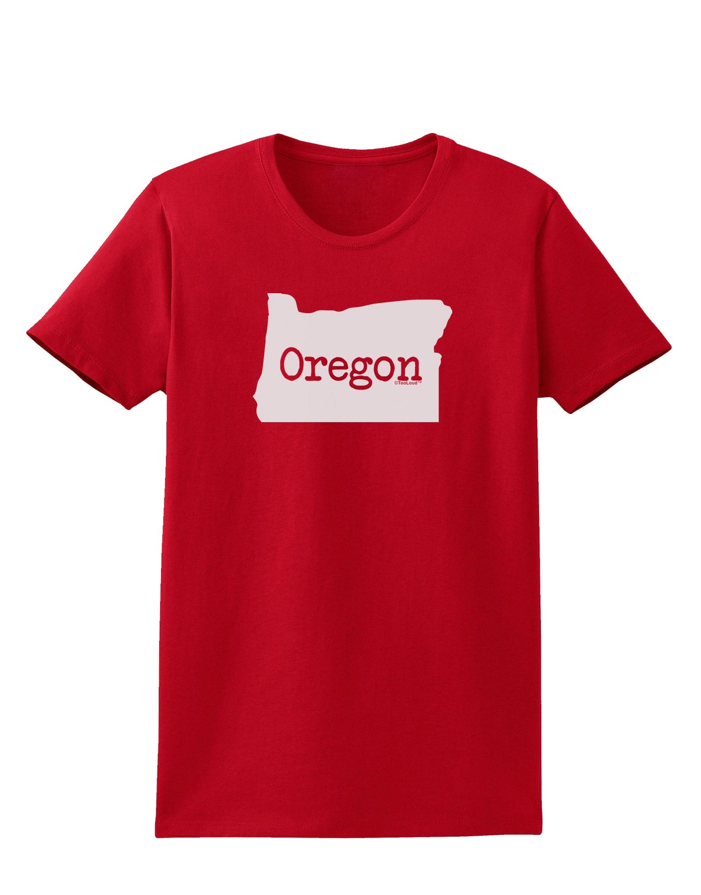Oregon - United States Shape Womens Dark T-Shirt by TooLoud-Womens T-Shirt-TooLoud-Red-X-Small-Davson Sales