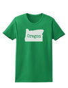 Oregon - United States Shape Womens Dark T-Shirt by TooLoud-Womens T-Shirt-TooLoud-Kelly-Green-X-Small-Davson Sales