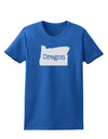 Oregon - United States Shape Womens Dark T-Shirt by TooLoud-Womens T-Shirt-TooLoud-Royal-Blue-X-Small-Davson Sales