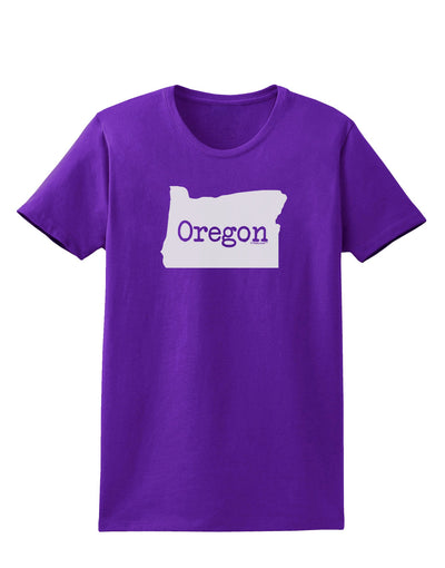Oregon - United States Shape Womens Dark T-Shirt by TooLoud-Womens T-Shirt-TooLoud-Purple-X-Small-Davson Sales