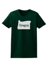 Oregon - United States Shape Womens Dark T-Shirt by TooLoud-Womens T-Shirt-TooLoud-Forest-Green-Small-Davson Sales
