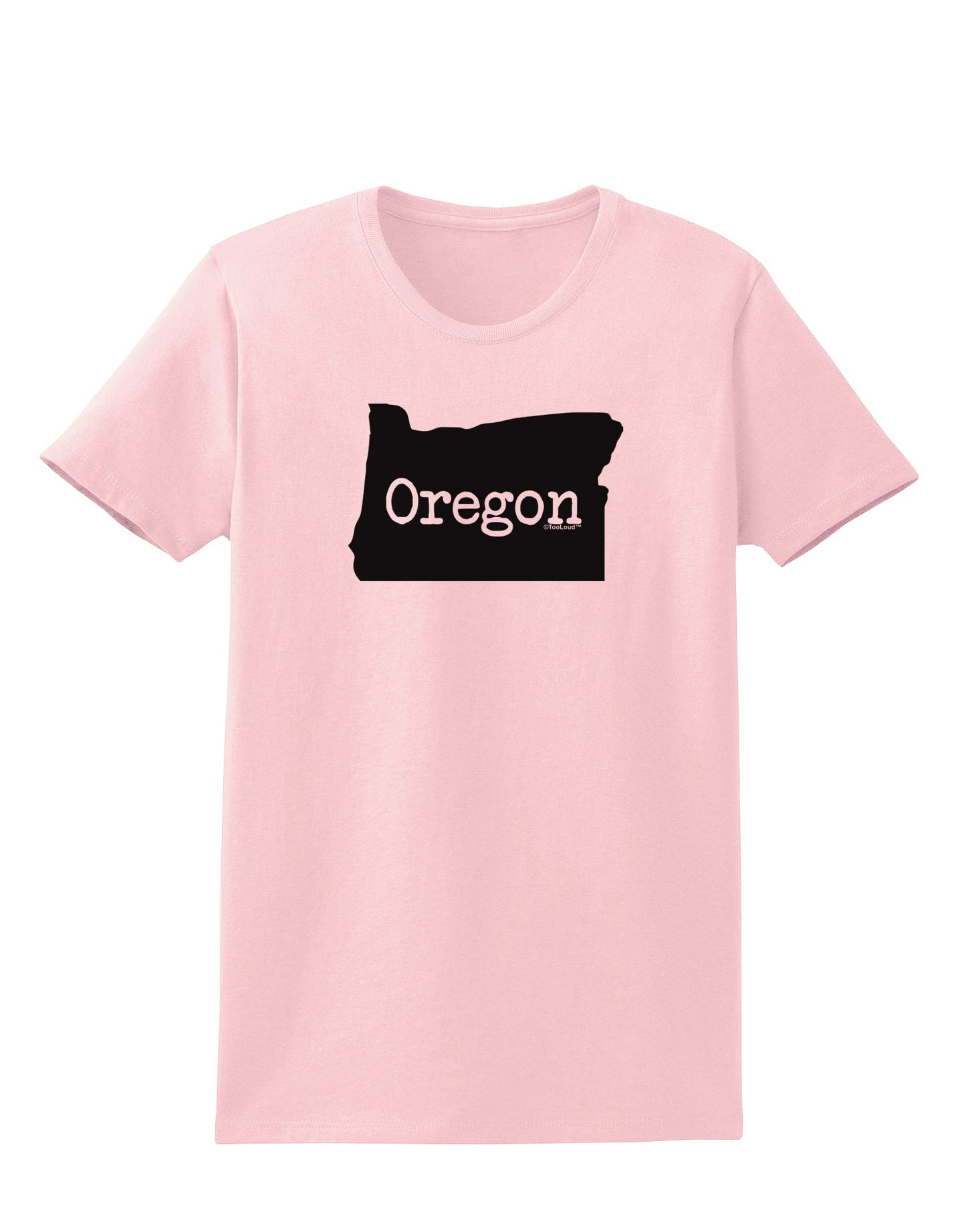 Oregon - United States Shape Womens T-Shirt by TooLoud-Womens T-Shirt-TooLoud-PalePink-X-Small-Davson Sales