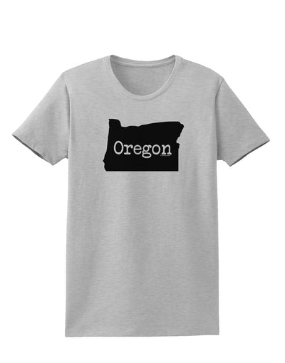 Oregon - United States Shape Womens T-Shirt by TooLoud-Womens T-Shirt-TooLoud-AshGray-X-Small-Davson Sales